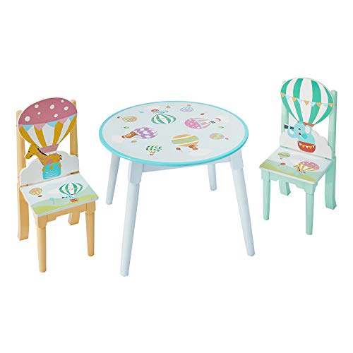 Juego de mesa y 2 sillas para guardería de Hot Air Balloon TD-13122SET