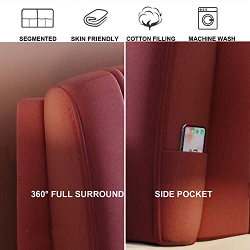 Cojín de Forro Polar Suave para cabecera, Almohada tamaño King, Respaldo de Cama para Adultos, Soporte Lumbar para posicionamiento, Respaldo de Cama, litera, sofá, Almohada de lect