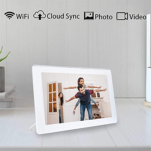 10,1-Calowa Cyfrowa Ramka Na Zdjęcia Z Wi-Fi, Ekran Dotykowy Ips 1280X800, Pamięć Masowa 16 Gb, Automatyczne Obracanie, Czujnik Ruchu, Łatwe Udostępnianie Zdjęć/Film