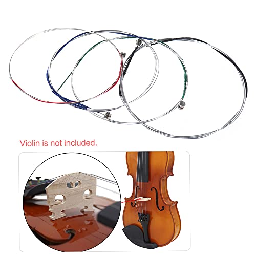Henniu Conjunto completo de cordas de violino de alta qualidade tamanho 4/4 e 3/4 cordas de aço cord