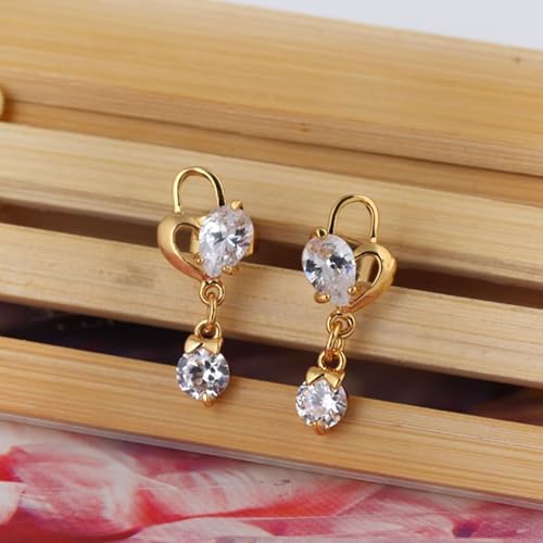 Boucles d'oreilles en Or 14K et améthyste violette pour femme