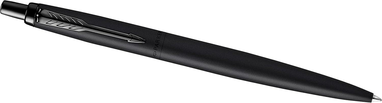 Parker Jotter XL Ballpoint Pen | Monochrome Matte Black | Medium Point | Blue Ink | Gift Box & Black sleeve pen case with embossed logo - Image 3