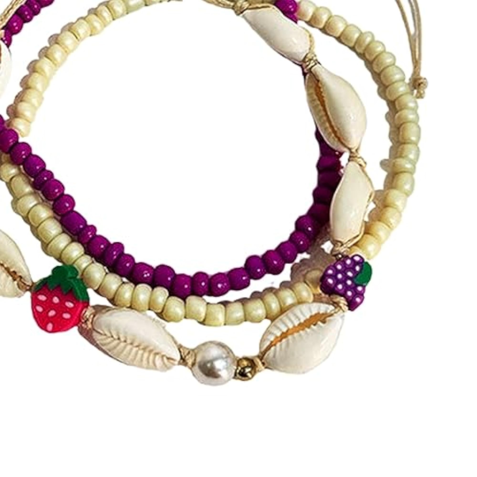 Beaded Anklets for Women, Stylish Elastic Ankle Bracelet