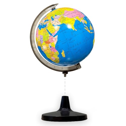 Globo Terrestre Giratório De Mesa Escolar De Plástico 23cm de Altura Mapa Mundi Decoração