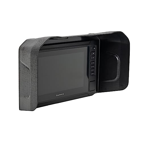 Image of BerleyPro Garmin Fish Finder Visor - Sun Cover & Glare Reduction - Fits Echomap UHD /UHD2 /Ultra, GPSMAP, Striker, Echomap Chirp & More - CNC Machined ASA Plastic