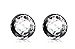 2pcs Black 5mm Titanium Anodized Internally Threaded Flat Dome CZ Dermal Top 14G