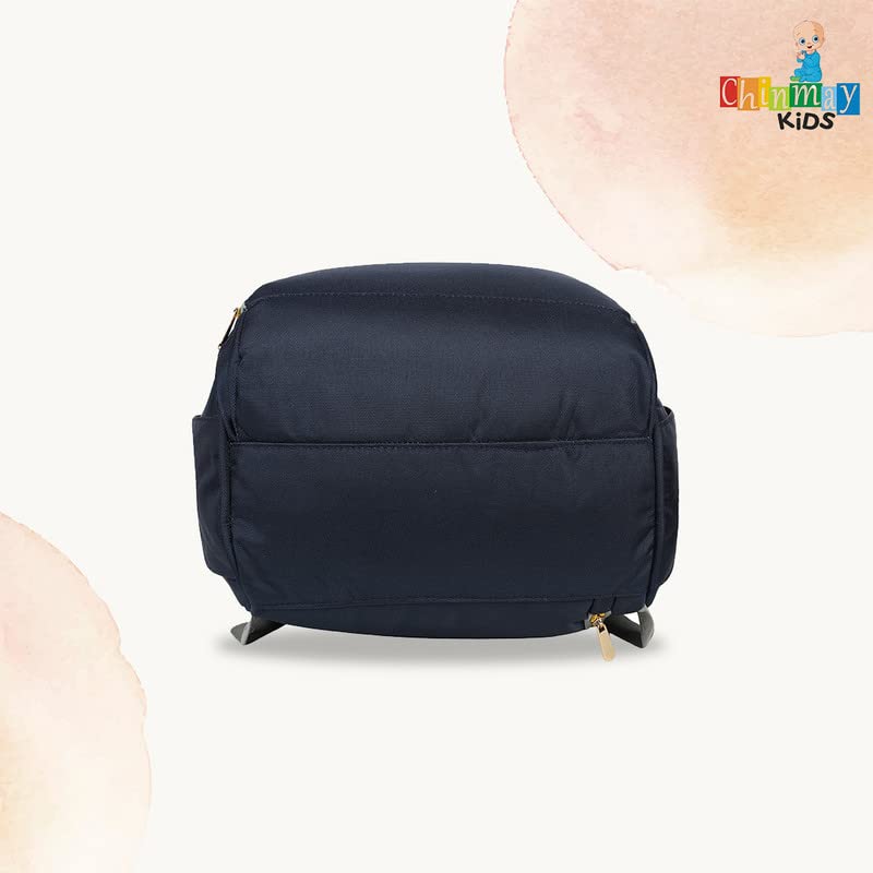 Image of Chinmay Kids Baby Diaper Backpack for New Born Baby Mother /Mom Stylish Polyester Organizer Bag for Casual Travel Outing & Traveling (Dark Blue Grey, 16 X 9.5 X 7.5 in)