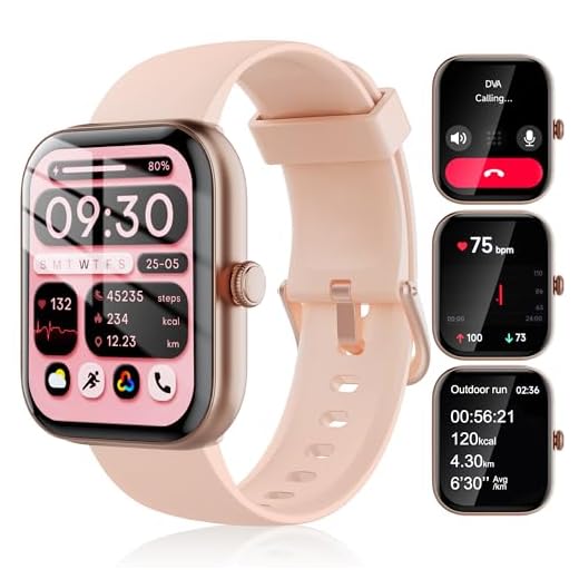 Smart Watch for Men Women, 100+ Sports Modes, Heart Rate/SpO2/Sleep Monitor, 1.91" Touch Screen, Bluetooth Calls, IP68 Waterproof Fitness Tracker, Alexa Built-in, iOS Android Compatible (Pink)