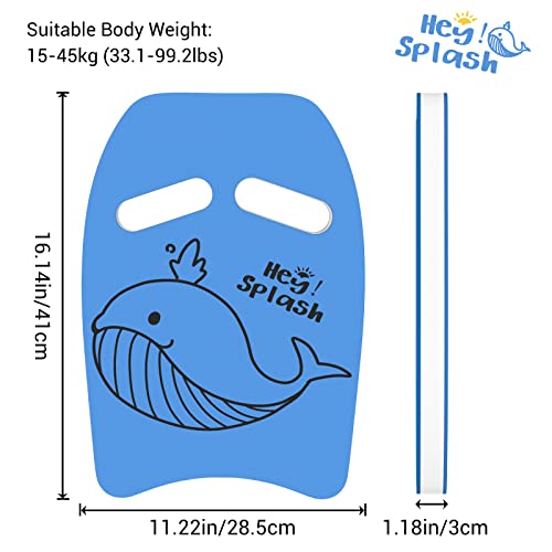 Heysplash Swim Kickboard For Kids, Swimming Kickboard Cute Pattern Swim Training Aid For Children, Pool Exercise Equipments For Beginning Swimmers Safety Swim Board Auxiliary - Dolphin Blue #TOP4