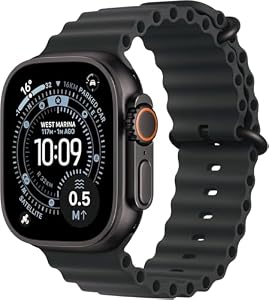 Apple Watch Ultra 3 [GPS + Cellular, 49mm] Black Titanium Case with Black Ocean Band (Renewed)