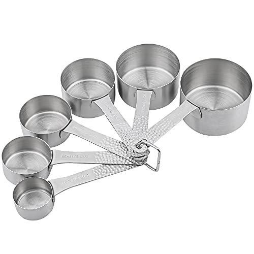 Set de 6 Vasos Medidores de Acero Inoxidable miniatura 3