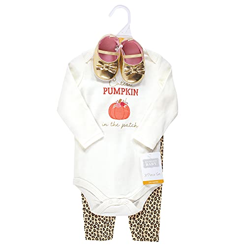 Image of Hudson Baby Unisex Baby Cotton Bodysuit, Pant and Shoe Set