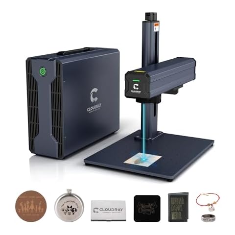 Cloudray 30W（30,000mW）Class 2 Fiber Laser Engraver, LightBurn Compatible Fiber Laser 4.3x4.3 Solid State Laser Marking Portable Machine for Metal Aluminum Steel Gold Silver Jewelry (CLM30F) Cover