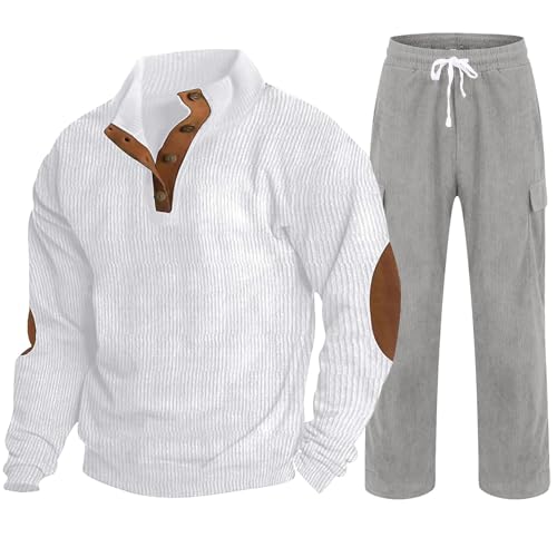 Completo Uomo Elegante Casual Maniche Lunghe Felpa Con Cerniera E Jogging Pantaloni Tracksuit Slim Fit Tute Da Ginnastica Uomo Per Tempo Libero, Sport, Palestra, Casa, Ufficio E Calcio