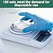 Shimeyao 150 Pack Aluminum Sample Pans for Moisture Analyzer 92mm Disposable Round Lab Trays Weighing Dishe Foil Pan Scale Tray Plate for Moisture Tester