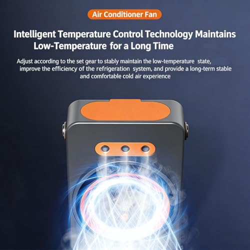 Ventilador portátil de pared y cinturón compacto de 22.5 cm con tanque de agua 5