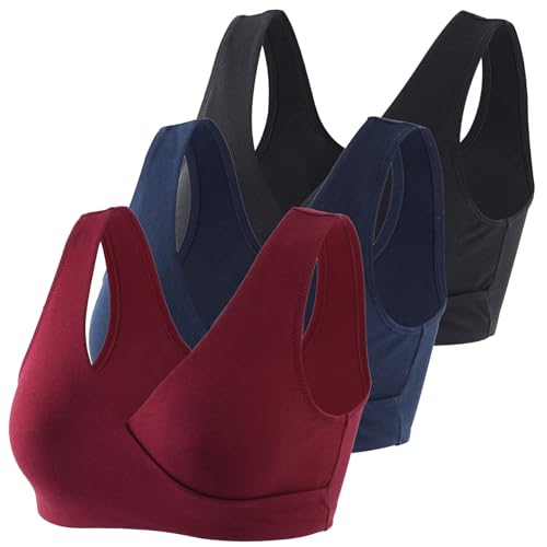 HIHOSSI Maternity Nursing Bras - Soft Cotton Sleep Bra for Pregnancy & Breastfeeding | Comfortable Wire-Free Design