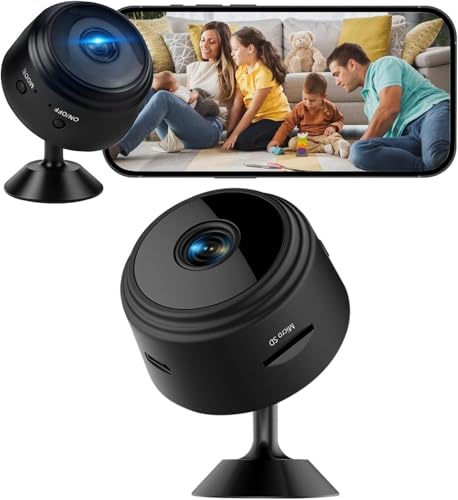 Generico Mini Telecamera Wifi Interno Senza Fili Telecamera Nascosta 1080p Wireless Mini Telecamera Interna/Esterna Con Rilevamento Del Movimento, Visione Notturna, Controllo Remoto Con App