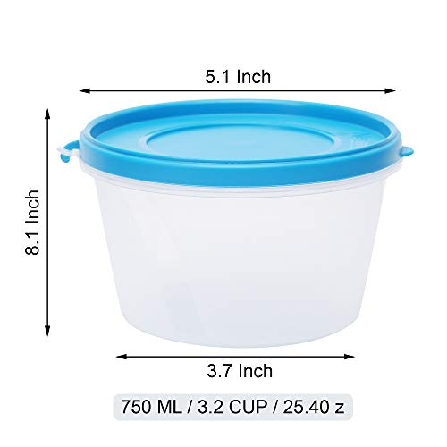 Image of Cutting EDGE Nesterware 750ml Stackable Food Container (Set of 3, Blue) | BPA-free plastic, stackable design, leak-proof, kitchen storage, pantry, fridge, meal prep, reusable, travel use