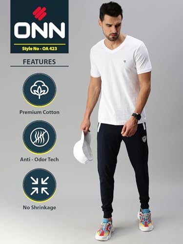 Image of ONN Men's Regular Fit Half Sleeve V Neck T-Shirt