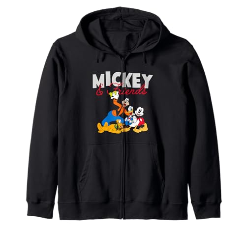 Sweat Mickey & Friends anti-courants d'air avec capuche et fermeture éclair robuste