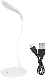 USB Charging Table Lamp with Flexible Neck, 3 Levels Dimmable LED Desk Light with Touch Switch, Night Reading Lamp, USB Table Lamp Dimmable