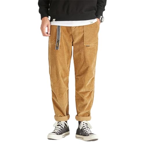 Loose Corduroy Harem Pant Autumn Winter Men's Streetwear Trousers Vintage Khaki Baggy Pants Male Cargo Pants Man
