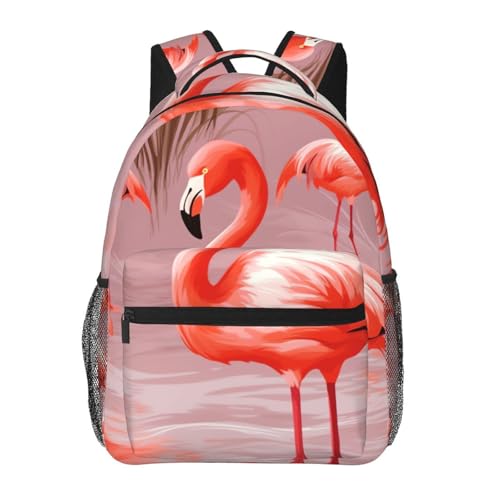 Sac à dos pour ordinateur portable flamant rose léger et élégant pour le travail