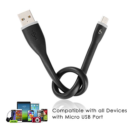 Bigblue 2 Pack 0.8Ft Silicon Micro Usb Cable, Flexible Mini Charging Lead Sync Data Cord For Android Samsung, Htc, Sony, Nexus, Lg, Huawei And More #TOP7