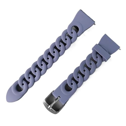 [Aocghfyer] FenGQin 20mm 22mm Strap 7 6/4 Classic/5 Pro/Active 2/Gear S3 Silicone Bracele Watch GT 2/2e/3band(Lavender,22mm)