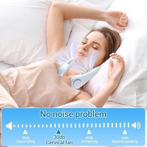 Image of Tp MaX PoRtAbLe BlAdElEsS NeCk FaN ReChArGeAbLe HaNdS FrEe PeRsOnAl CoOlInG FaN | 360 AiRfLoW WeArAbLe NeCk FaN | 3 SpEeD USB ReChArGeAbLe MiNi FaN FoR TrAvEl OfFiCe HoMe OuTdOoR SuMmEr UsE (MGT)