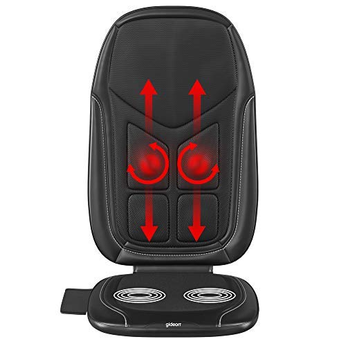 Gideon Shiatsu Massage Seat Cushion with Heat Deep Kneading Back Massager for Car, Home or Office