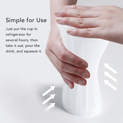 Slushie Cup, Slushy Maker Becher, Gefrorener Becher 150ml, Doppelschicht-Siliziumbecher, Frozen Magic Squeeze Cup,Instant Slushie Cup, zum Zubereiten von gefrorenen Fruchtshakes,Milchshakes(Naranja) – Bild 5