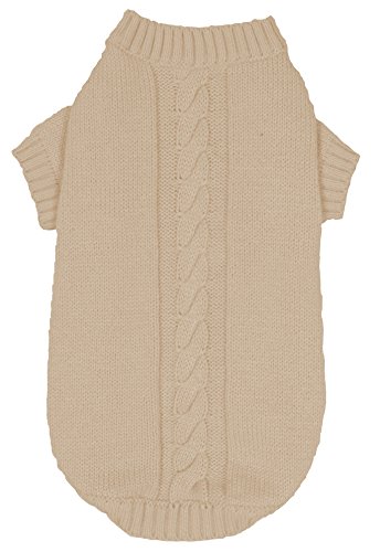 Banbury & Co Knitted Dog Jumper Ivory, Small