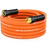 Garden Hose 25 ft x 5/8', NON-EXPANDING Flexible Water Hose, Kink Resistant Lightweight Hybrid Hose, Leakproof Yard Hose with Male to Female Fittings