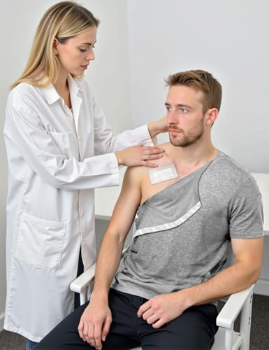 Post Shoulder Surgery Shirts Recovery Tear Away Short Sleeve Full Open Side Snap- Men's - Women's - Unisex Sizing 5