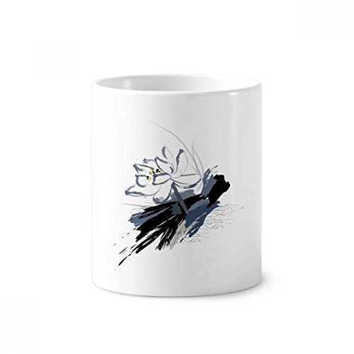 Tasse fleur de lotus porte-brosse en céramique pour éliminer le désordre du lavabo