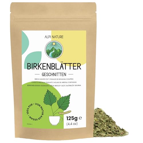 Alpi Nature Birkenblättertee 125g, Birkentee, Birkenblätter geschnitten, Birken Tee, Kräutertee