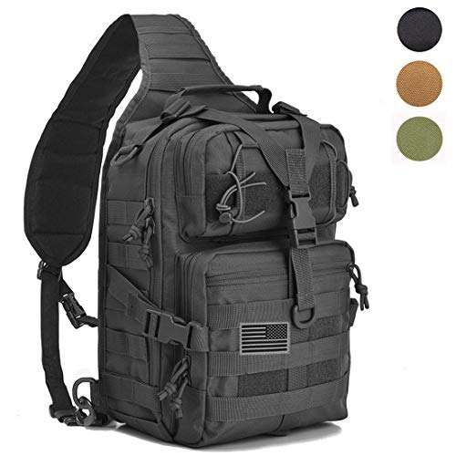 hopopower Tactical Sling Bag Pack Military Assault Rucksack Shoulder Bag Backpack Chest Pack