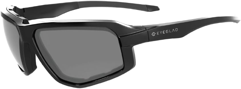 ENZO Z87+ Powersports Motorcycle Riding Goggles HD High Contrast UV400 Sports Wrap Sunglasses Safety Glasses for Men & Women(Onyx)