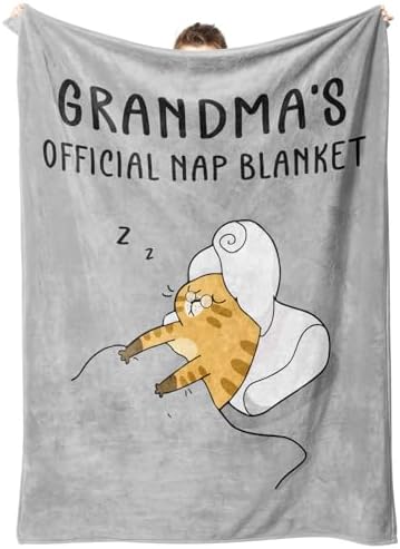 BeneCharm Grandma Gifts, Unique Grandma Birthday Gifts from Grandkids, Best Grandma Blanket for Mothers Day, 50''x60'' Flannel Nap Blanket
