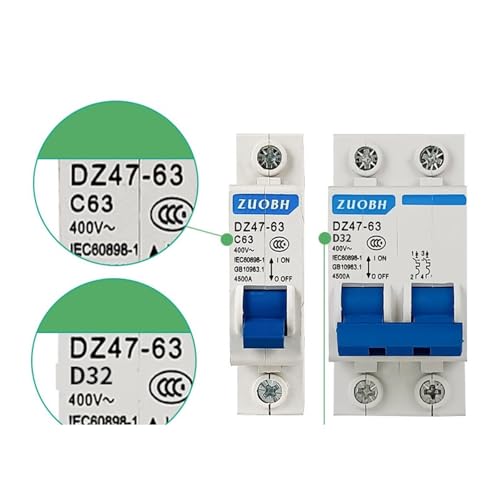 Disjoncteur DZ47-63-3P interrupteur à air triphasé modulaire 50A
