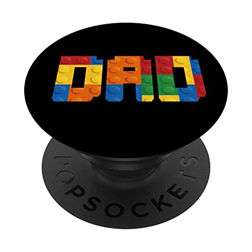 Papà Brick Builder Funny Blocks Master Builder Gift Maglietta per bambini PopSockets PopGrip Intercambiabile