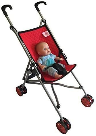 Miniatura 6 de The New York Doll Collection First Dolls - Cochecito para niños, de una pieza, color rojo para plegado de 18 pulgadas para almacenamiento, gran