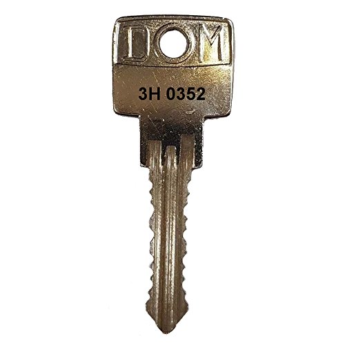 DOM Ersatzschlüssel 3H 0001 bis 3H 0500 - für Spindschlösser, Universalschlösser, Möbelschlösser, etc. von DOM (Schließungen 3H0001 bis 3H0500) - Schließung 3H0006