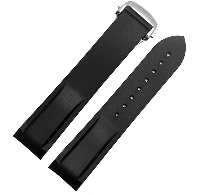 GUMMMY 20mm 22mm Curved interface Rubber Silicone Watch Bands For Omega Seamaster 300 speedmaster Strap Watchbands