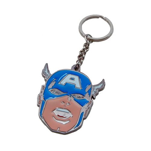 Marvel Captain America Face Keychain