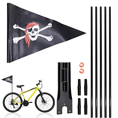 Fahrradwimpel, Fahrradfahne für Kinder, 190cm mit Befestigungswinkel und 5...