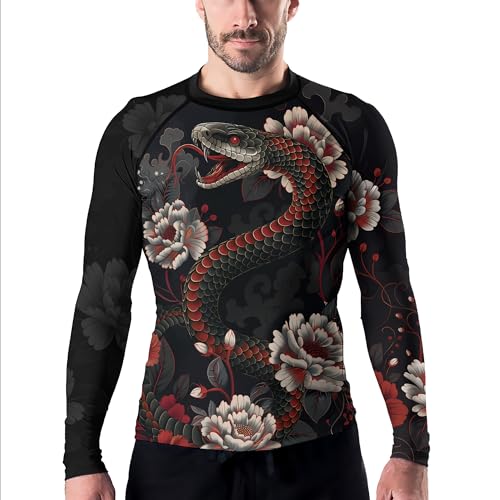 Snake Men’s No‑Gi Compression Rash Guard – Long Sleeve MMA Base Layer for Grappling Muay Thai Jiu Jitsu4