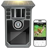 Hrivcam Trail Camera 4K 64MP WiFi Solar Game Camera, 5000mAh Forever Power, 64GB Memory Card and Ip67 Waterproof Night Vision Trail Cam for Outdoor Wildlife Detection, Monitoring Trail Cameras